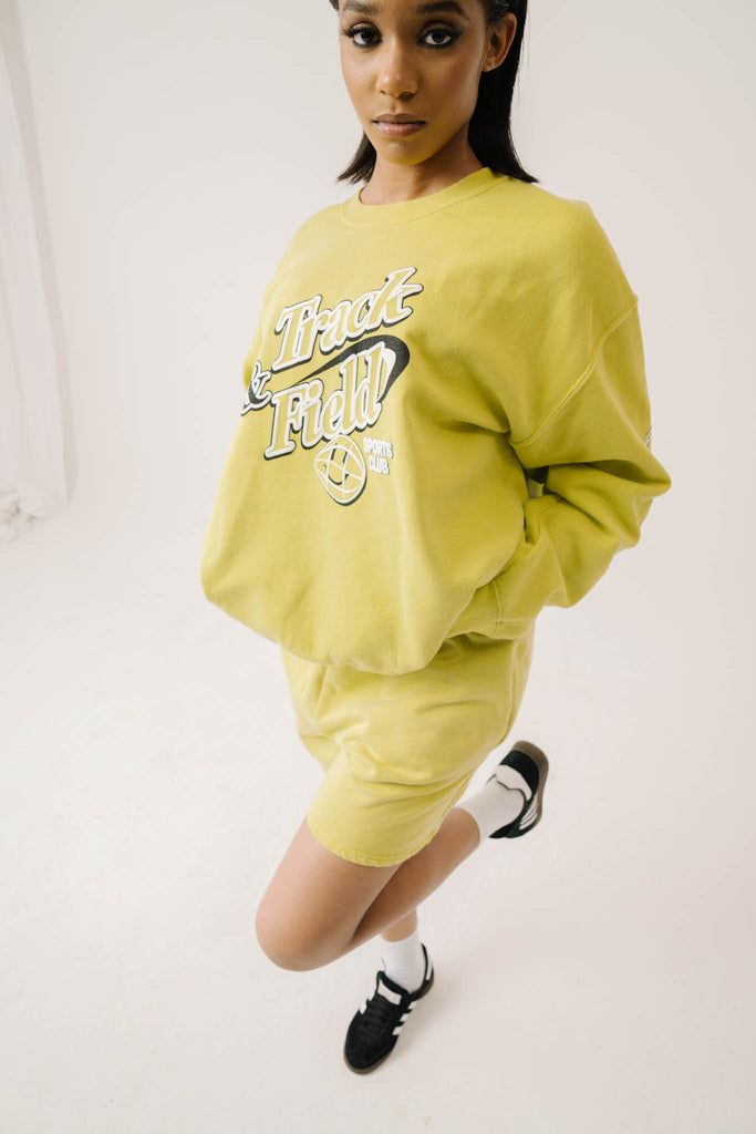 Track & Field Lime Sweater