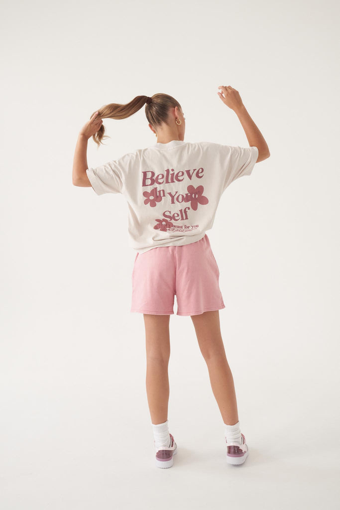 Believe Washed Natural Organic Tee