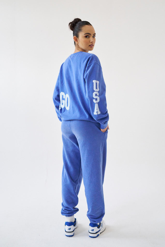 Chicago Cobalt Washed Sweater