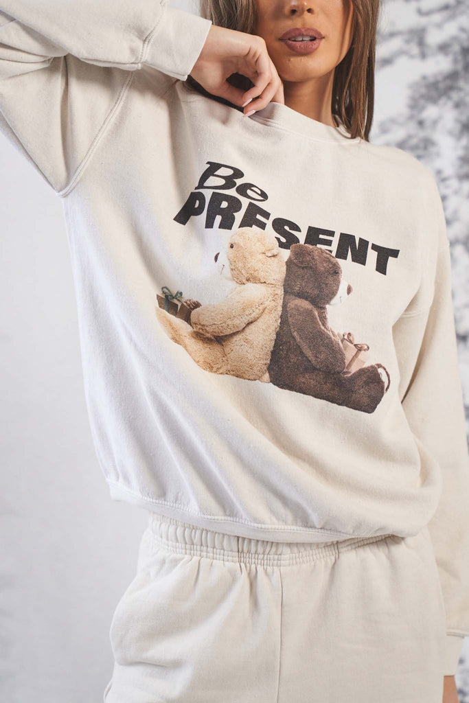 Be Present Natural Washed Sweater