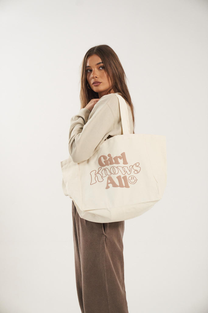 Girl Knows All Tote Bag