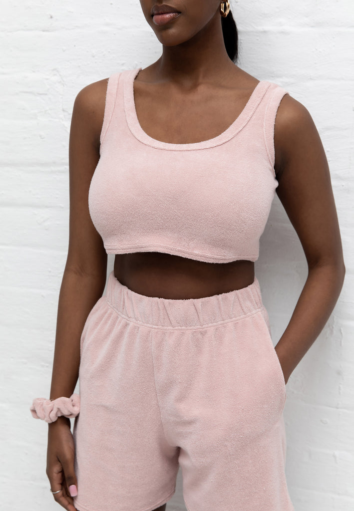 Muted Coral Towelling Bralet